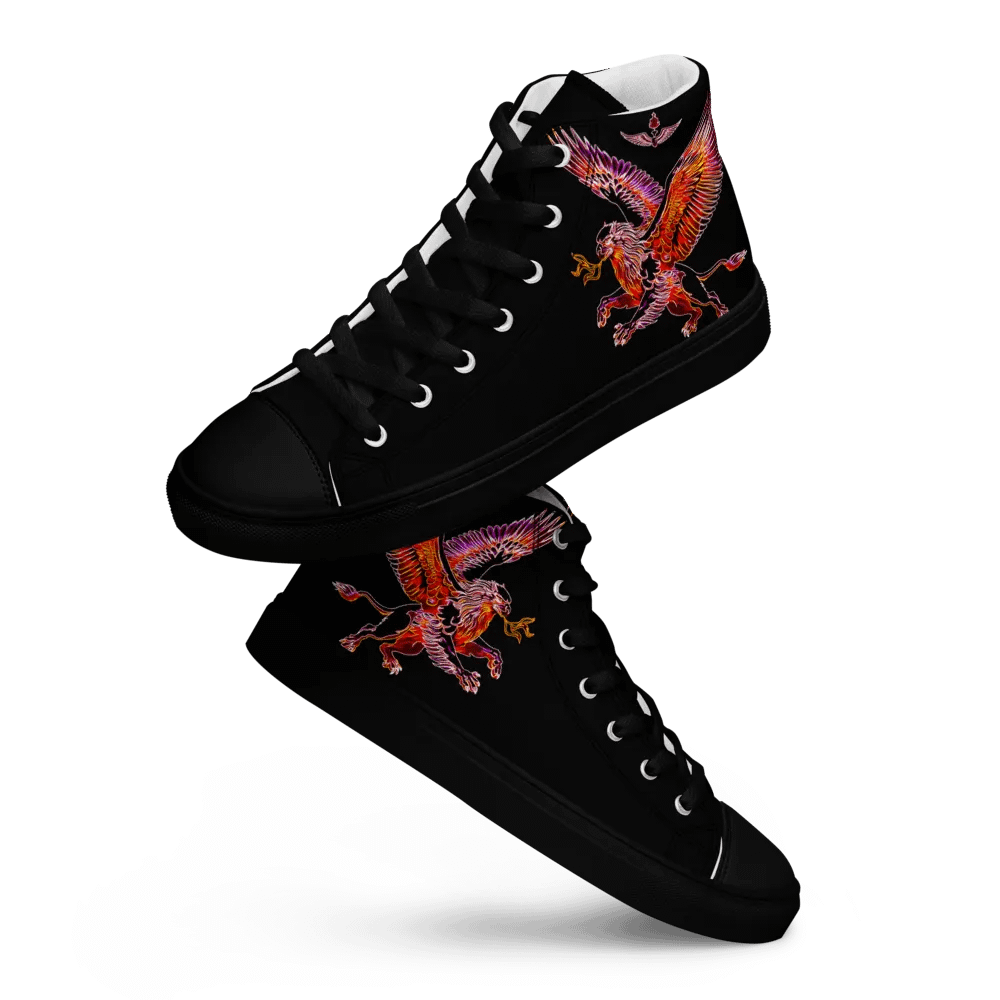 Gripen Flying red//Griffin/Men's High Top Canvas Shoes by Allcolor product image (9)