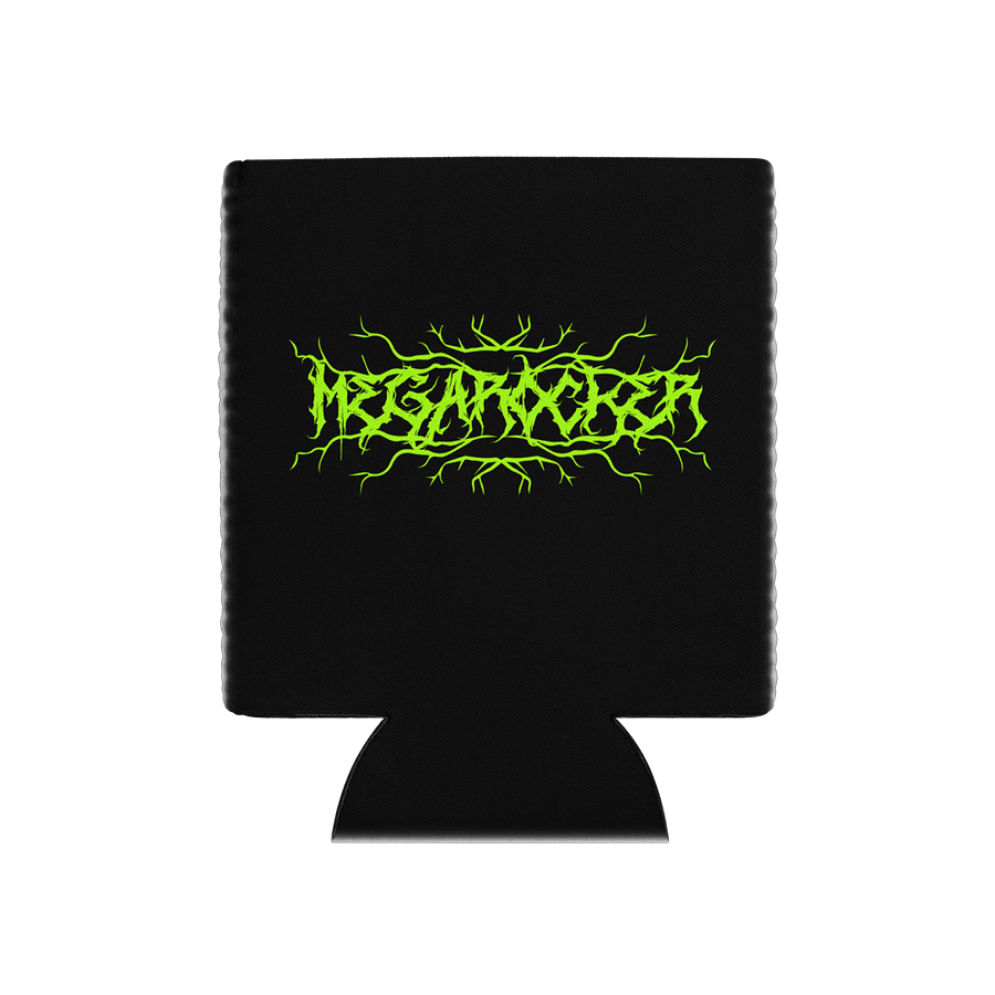 MegaRocker Neon Green Death Metal Logo Regular Can Cooler product image (1)
