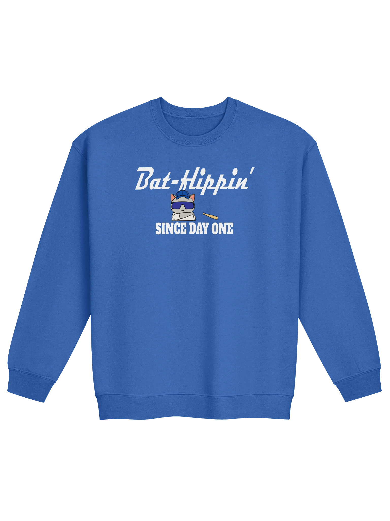 Baseball Cat (Bat-flippin' Since Day One) - Unisex Adult Midweight Crewneck Sweatshirt product image (1)