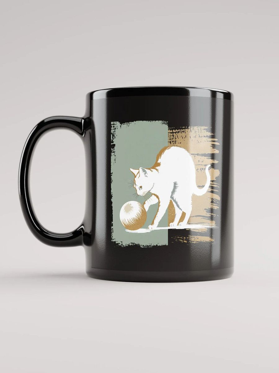 Holiday cat charm -black mug product image (6)