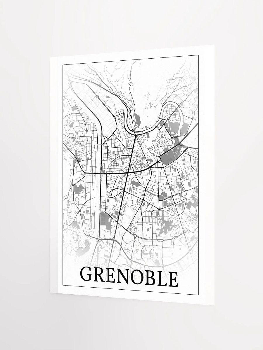 Grenoble, France, city map print product image (7)