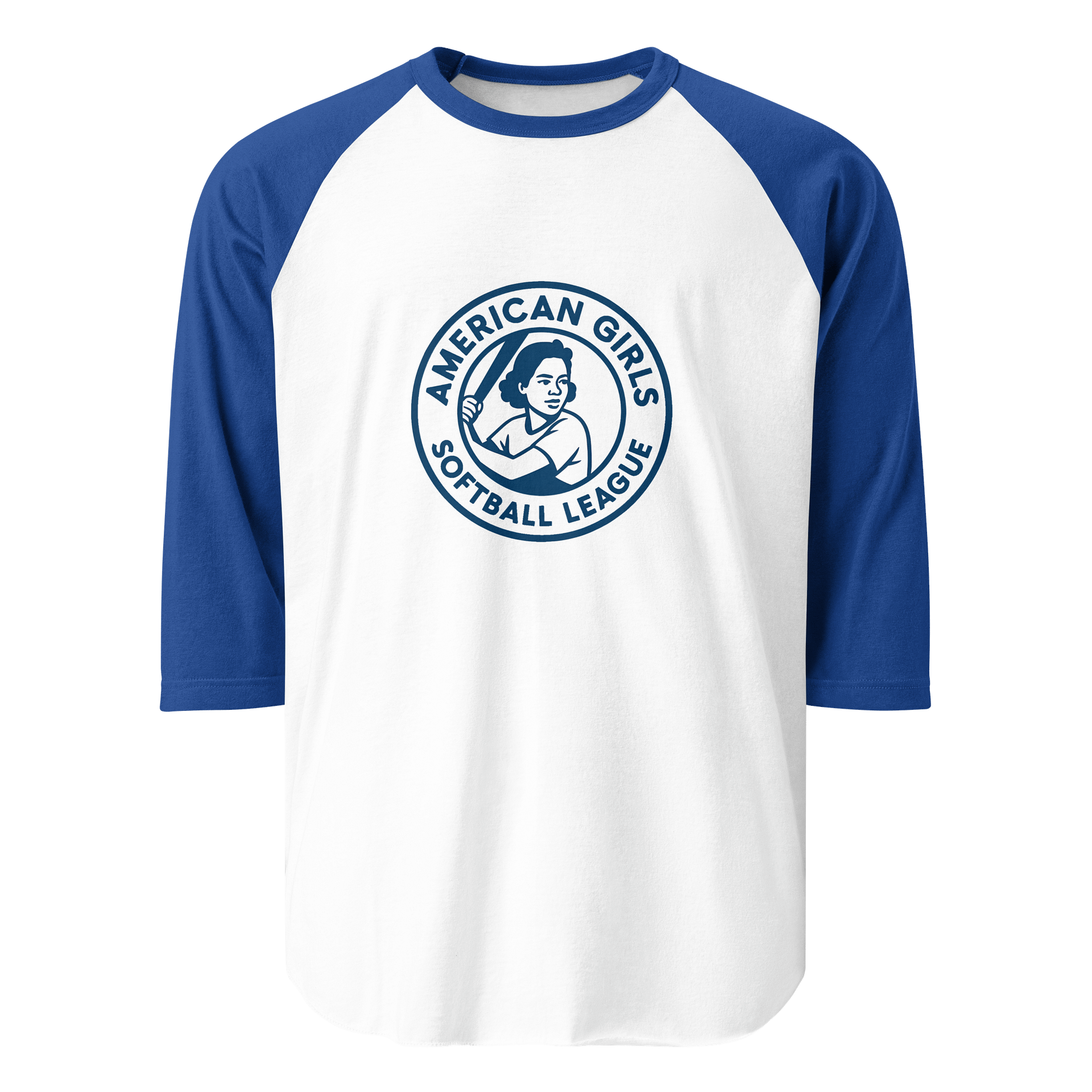 AGSL Legacy Collection Tultex Fine Jersey Raglan Tee White/Royal product image (1)