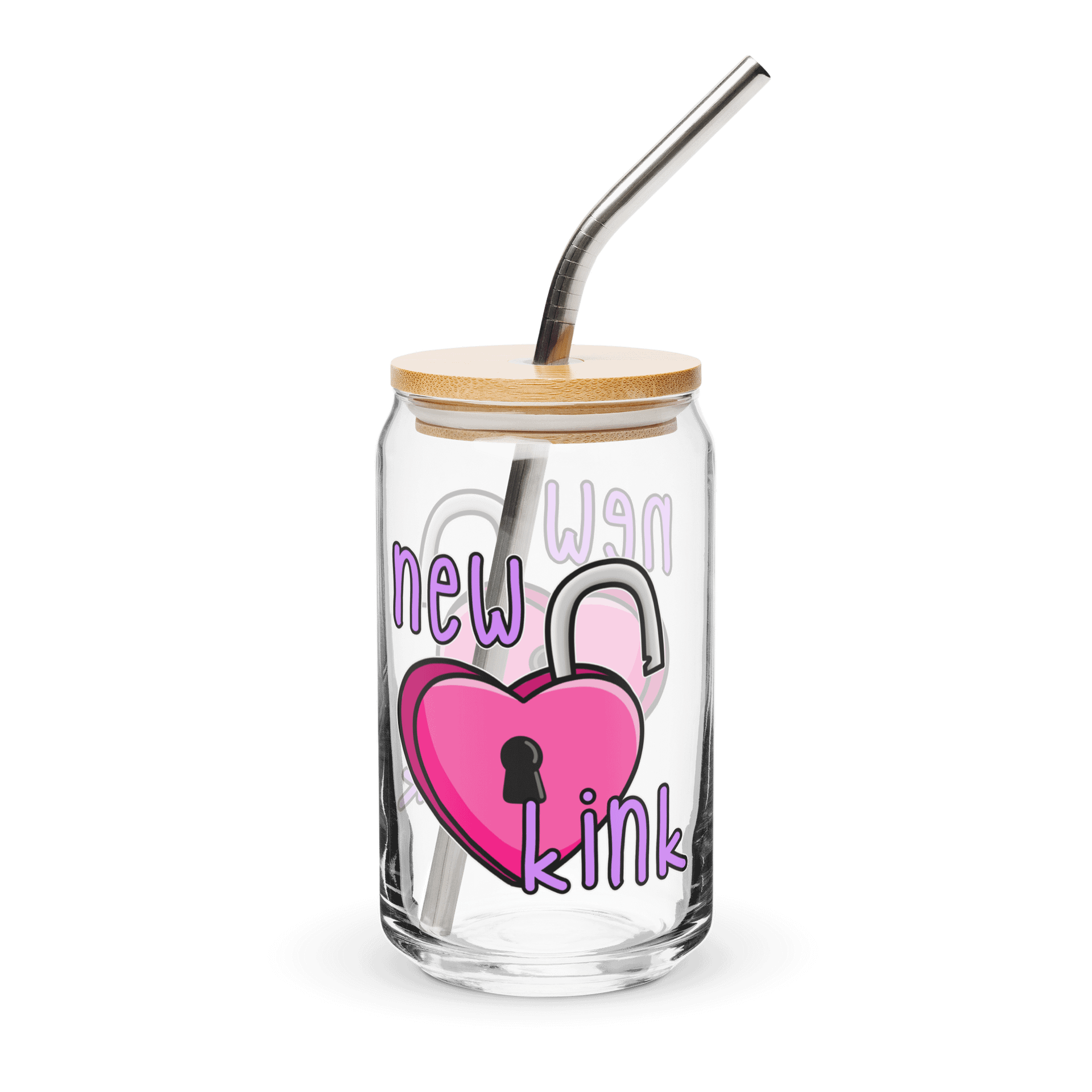 New Kink Unlocked Glass with Lid and Straw product image (1)
