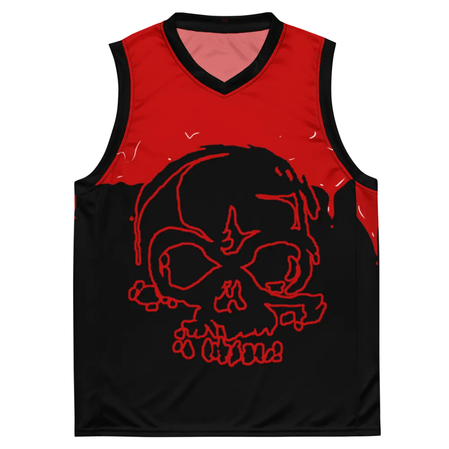 Skull and blood basketball jersey product image (3)