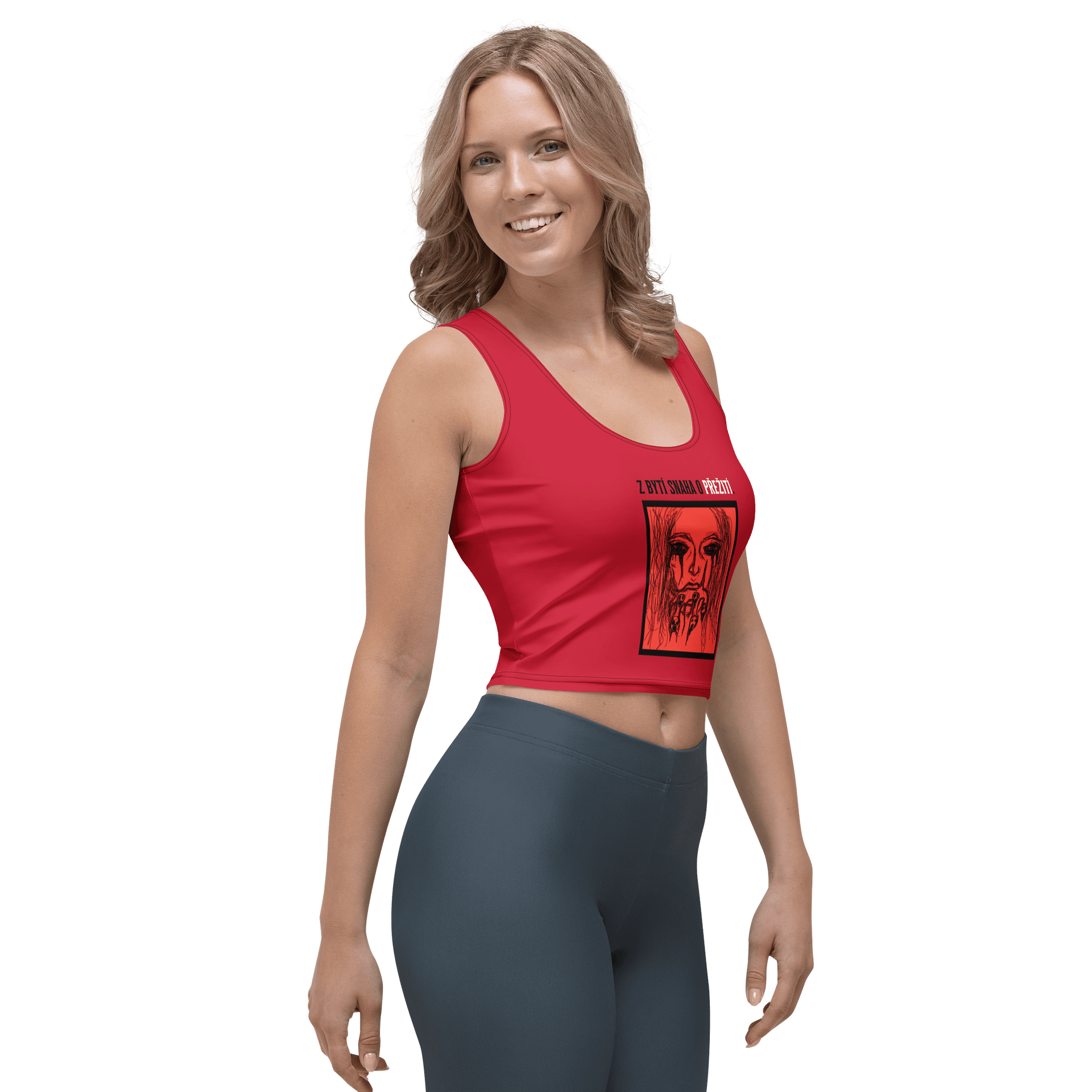 Přežít Red Crop Top product image (3)