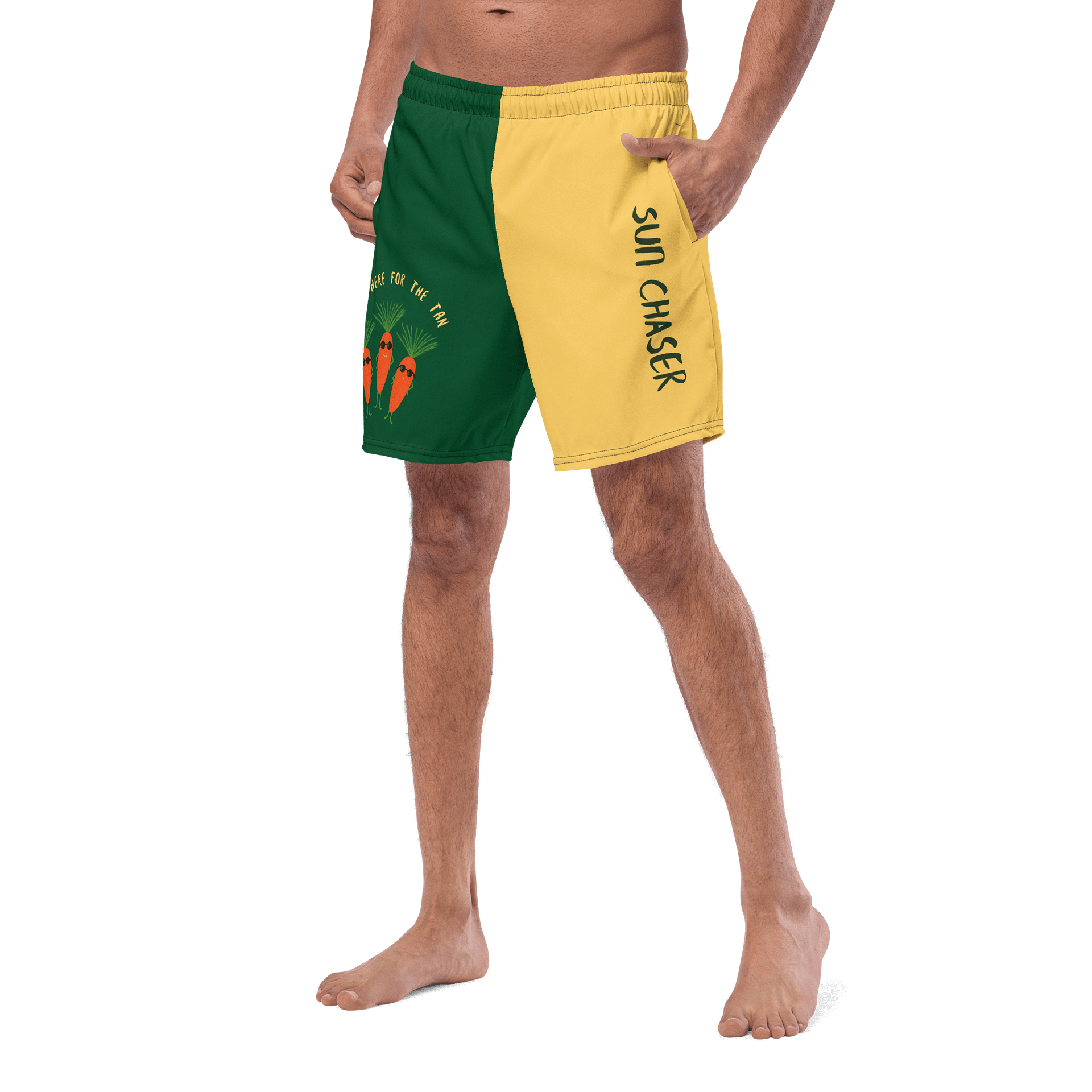 Fun in the Sun Carrot Print Swim Trunks product image (2)