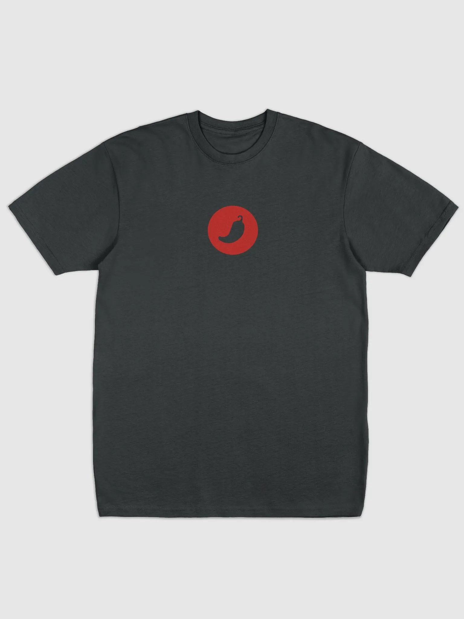 Black coinpaprika red circle dark t-shirt product image (1)