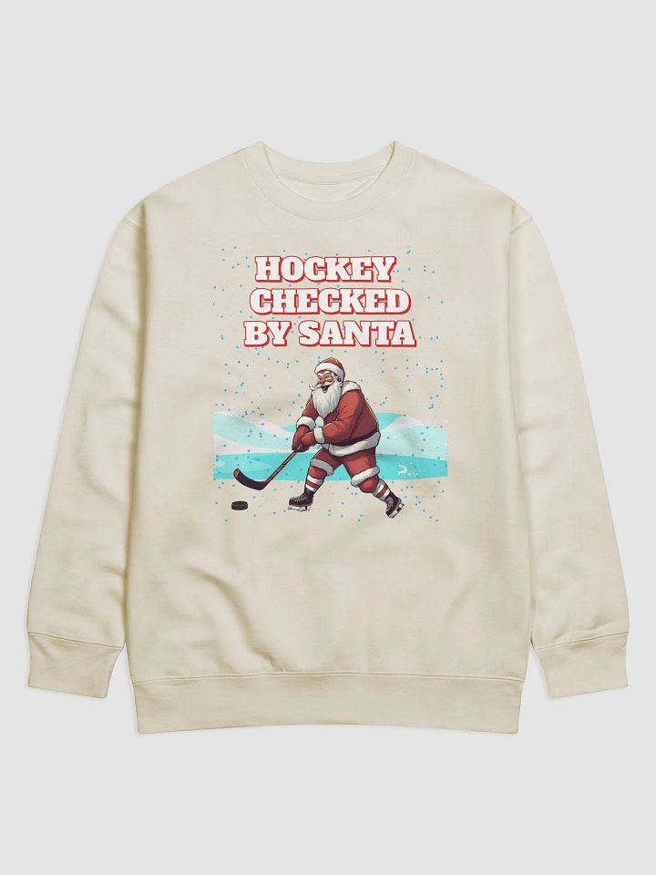 Hockey Checked By Santa Christmas Sweatshirt product image (3)