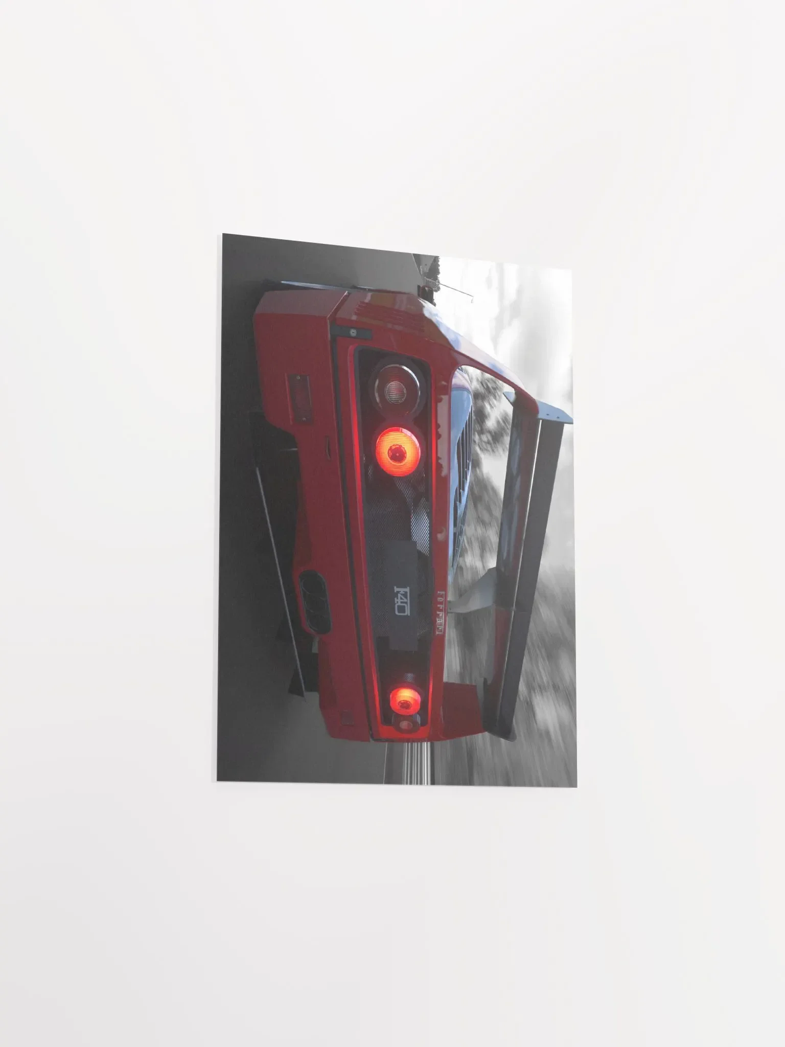 Ferrari F40 Under Braking at Monza (Landscape Poster) product image (3)