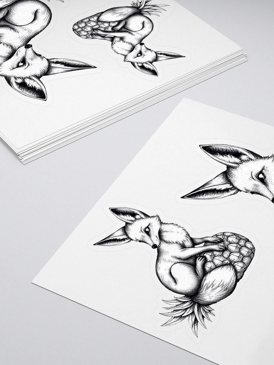 Vixen on a pineapple Ink draw vinyl sticker product image (4)