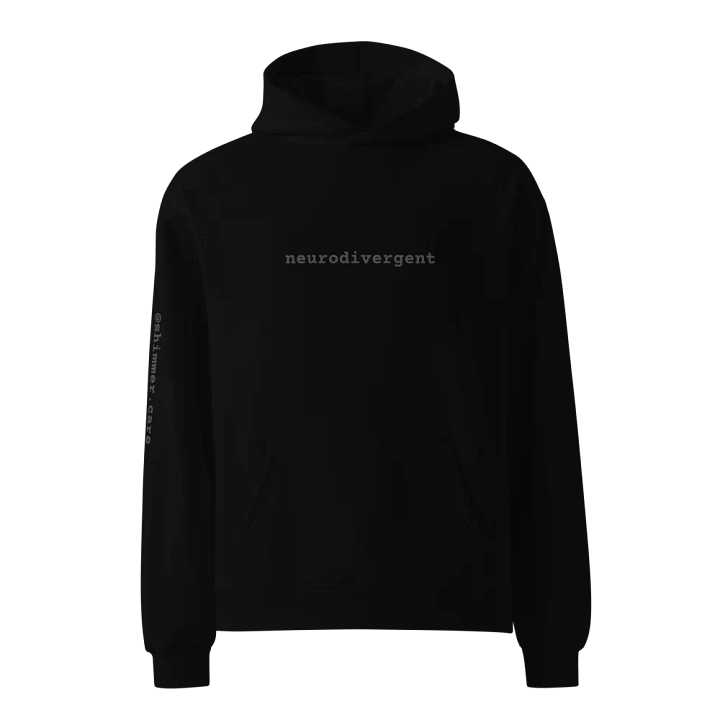 Neurodivergent Premium Heavyweight Hoodie (Larger Shimmer Sleeve Logo) product image (1)