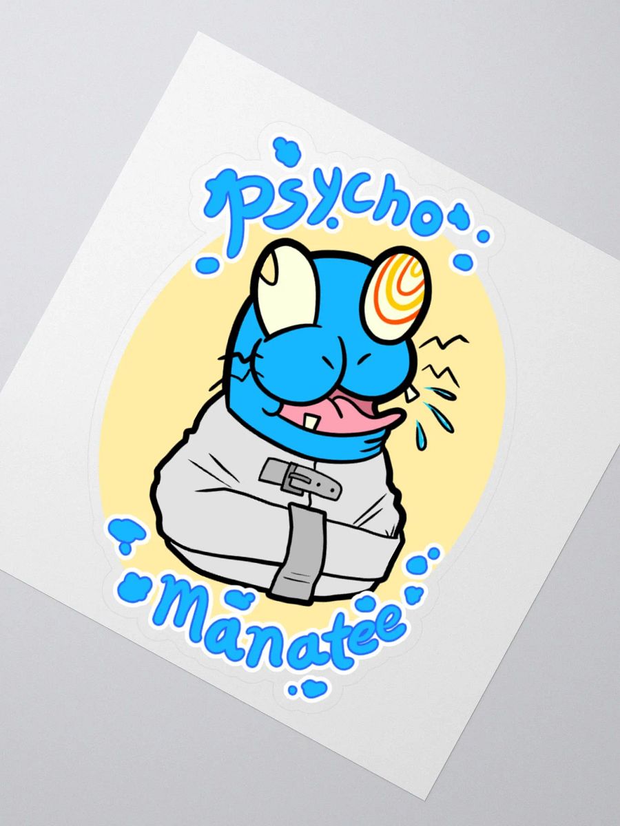 Psycho Manatee Sticker product image (2)