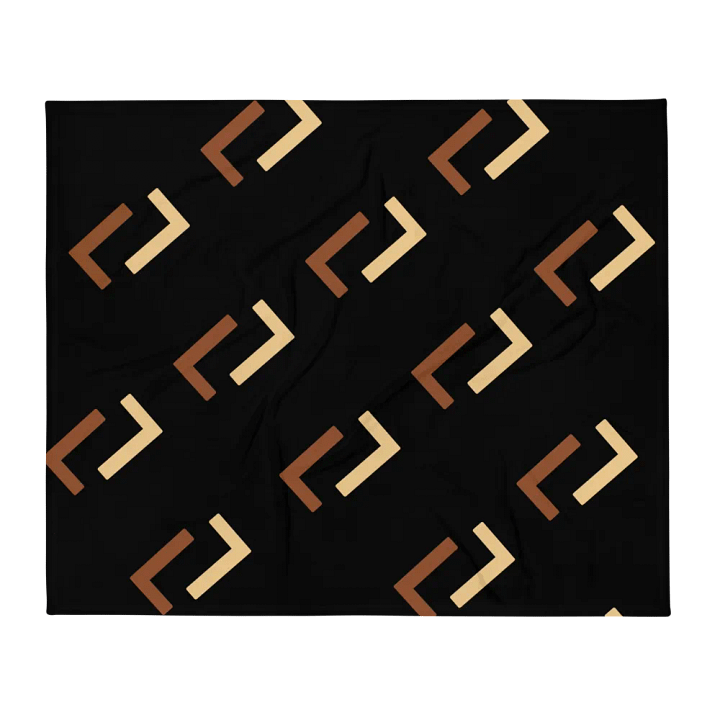 Open Brown Rectangle Design Throw Blanket product image (2)