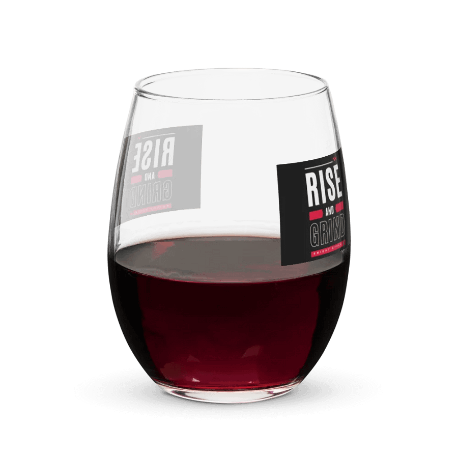 Rise and Grind Motivational Stemless Wine Glass product image (7)