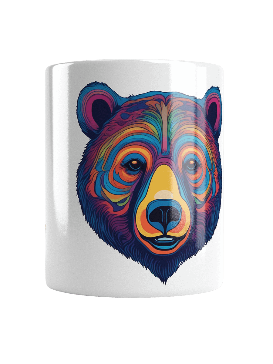 Vibrant Bear Face White Glossy Mug product image (1)