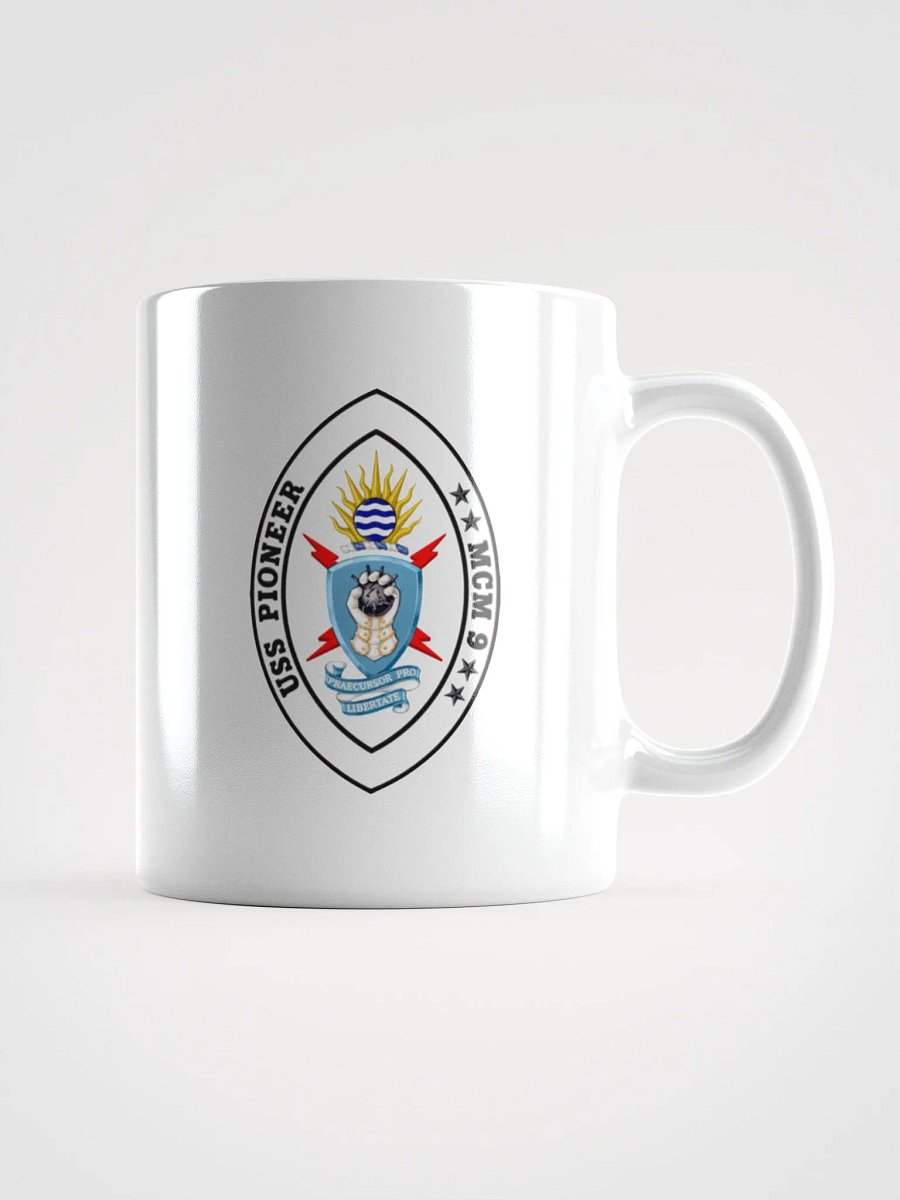 USS Pioneer MCM 9 White Coffee Cup product image (1)