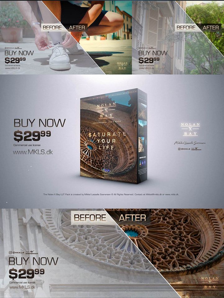 The Nolan X Bay LUT Pack - The Art Of Colorgrading product image (1)