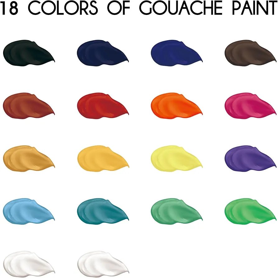 HIMI Gouache Paint Set: Gouache Artist Watercolor Paints & Palette Painting Art product image (3)