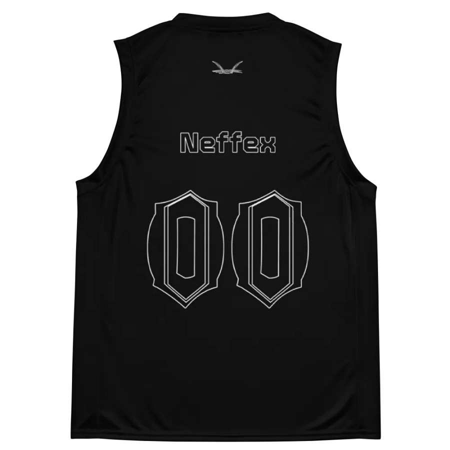 Neffex - Black - Recycled Unisex Basketball Jersey - Black HApex Gear Black Logo product image (11)
