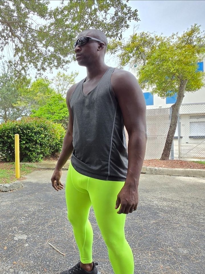 Unisex Neon Green Yoga Shorts product image (1)