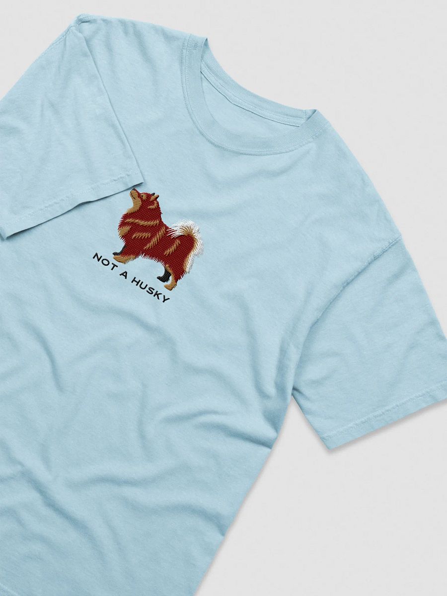 Not a Husky T-Shirt(Embroidered) of a Finnish Lapphund(Red & Tan) product image (43)