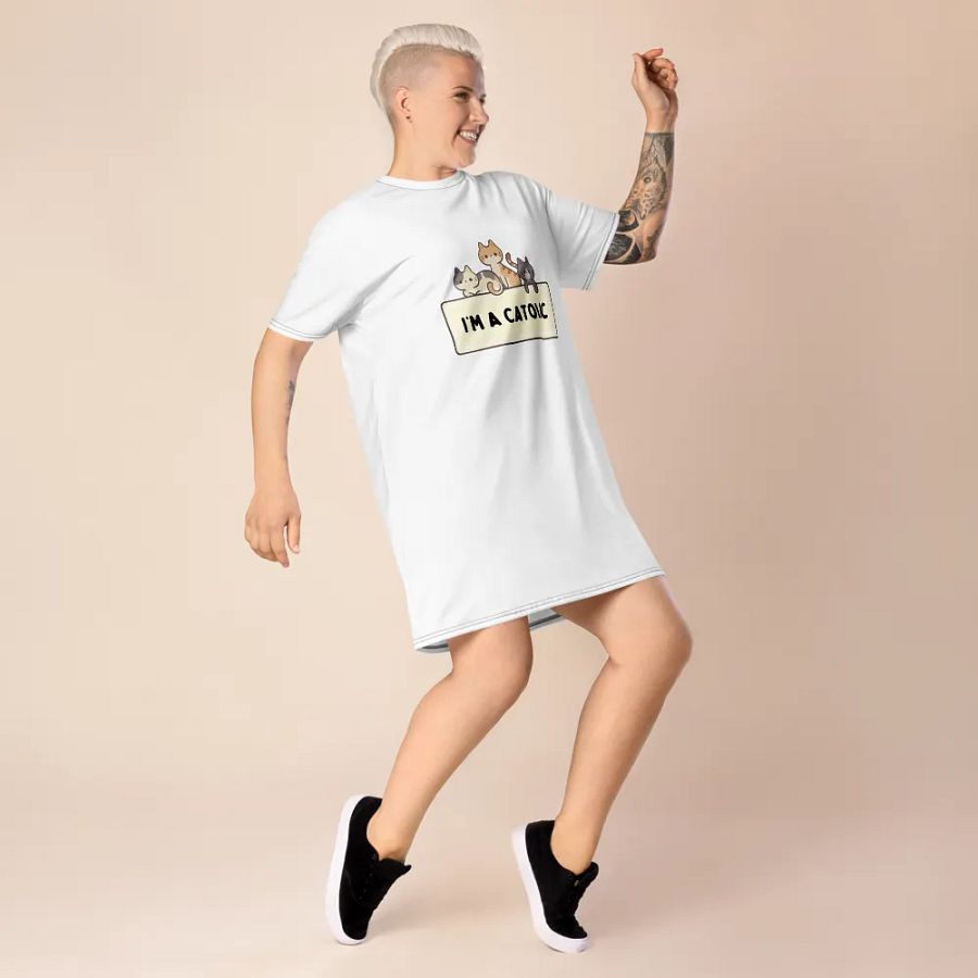 Catolic Cuties All-Over T-Shirt Dress product image (7)