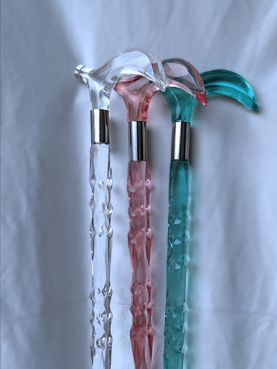Luxury Clear Crystal Acrylic Walking Stick for Women | Elegant Transparent Cane for Seniors & Stylish Ladies | Custom Size + Gift Box product image (2)