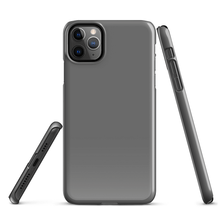 Thunderstorm Gray Solid Color iPhone® Glossy Snap Case product image (3)