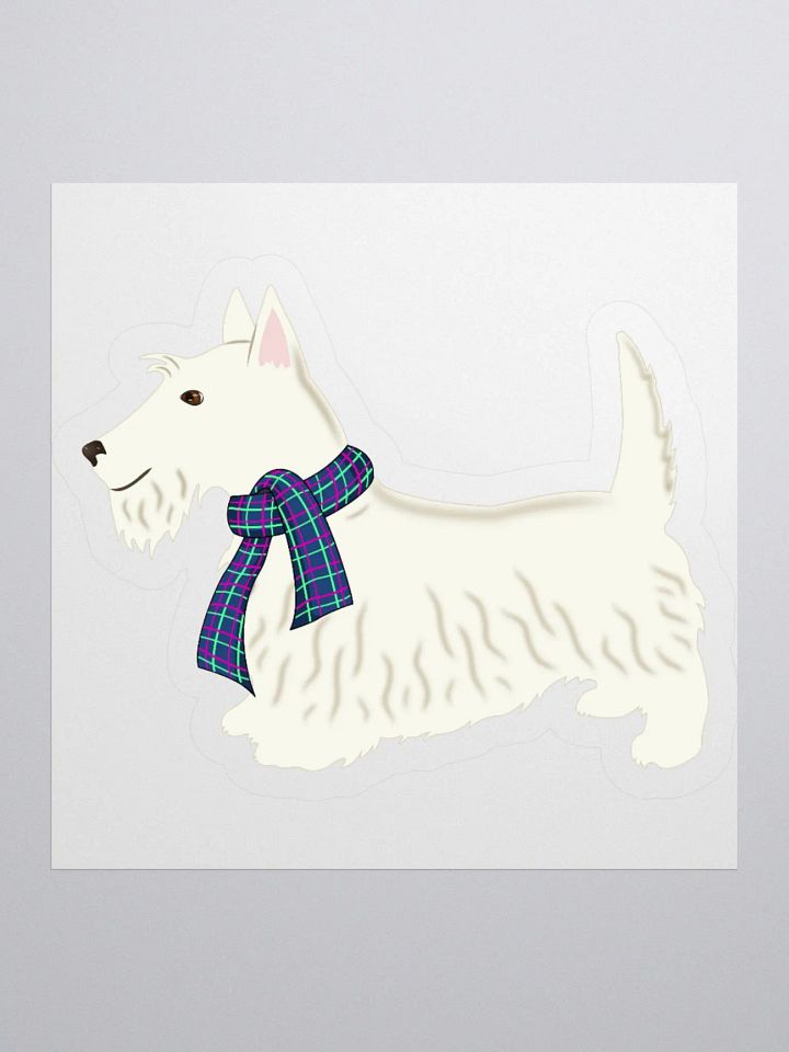 White Scottie Dog Sticker product image (1)