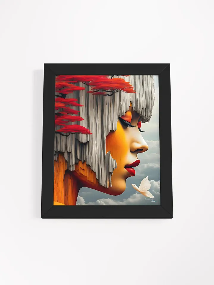 A Colorful Dance of the Soul: Framed Surrealist Female Portrait product image (10)