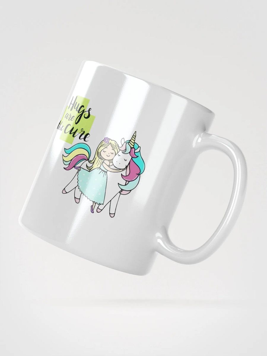 White Glossy Mug Unicorn & Little Girl product image (2)