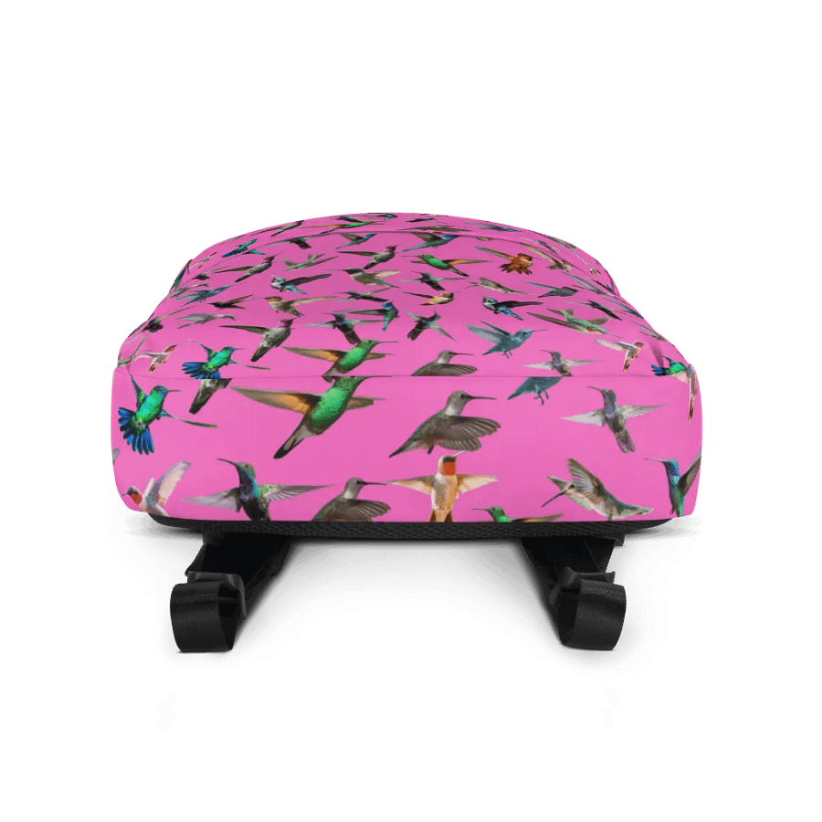 humming bird print backpack pink Backpack for young girls product image (2)