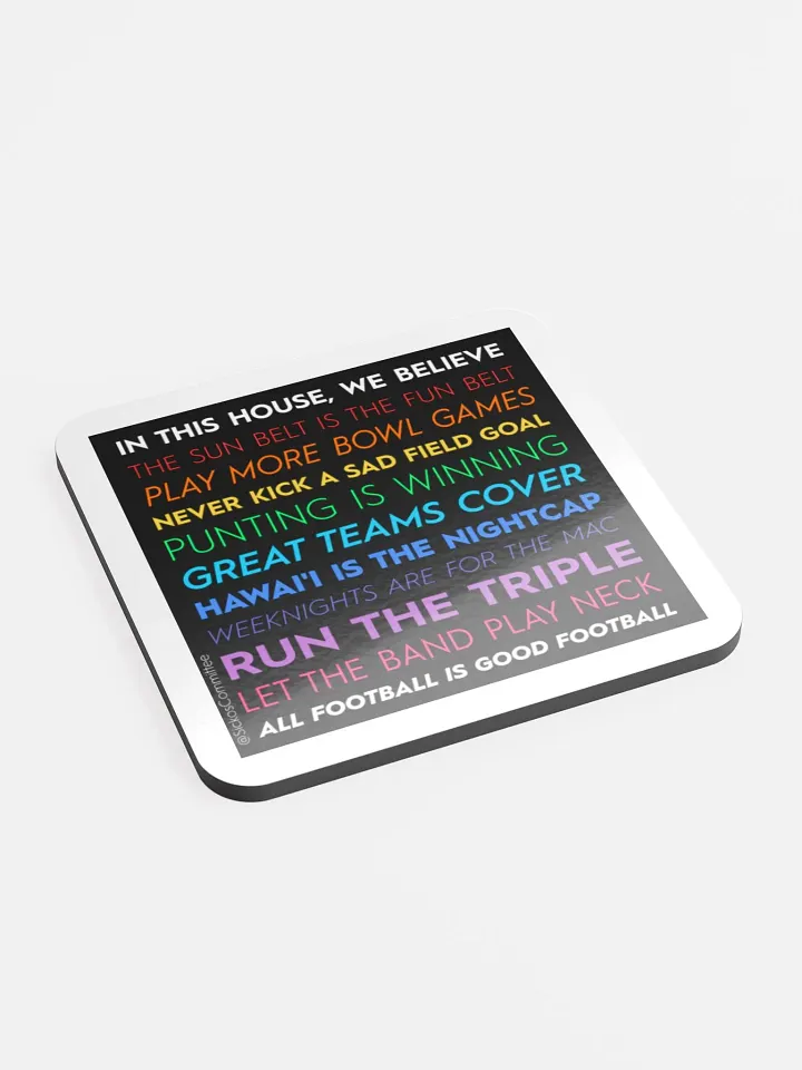 In This House Glossed Cork Backed Coaster product image (2)