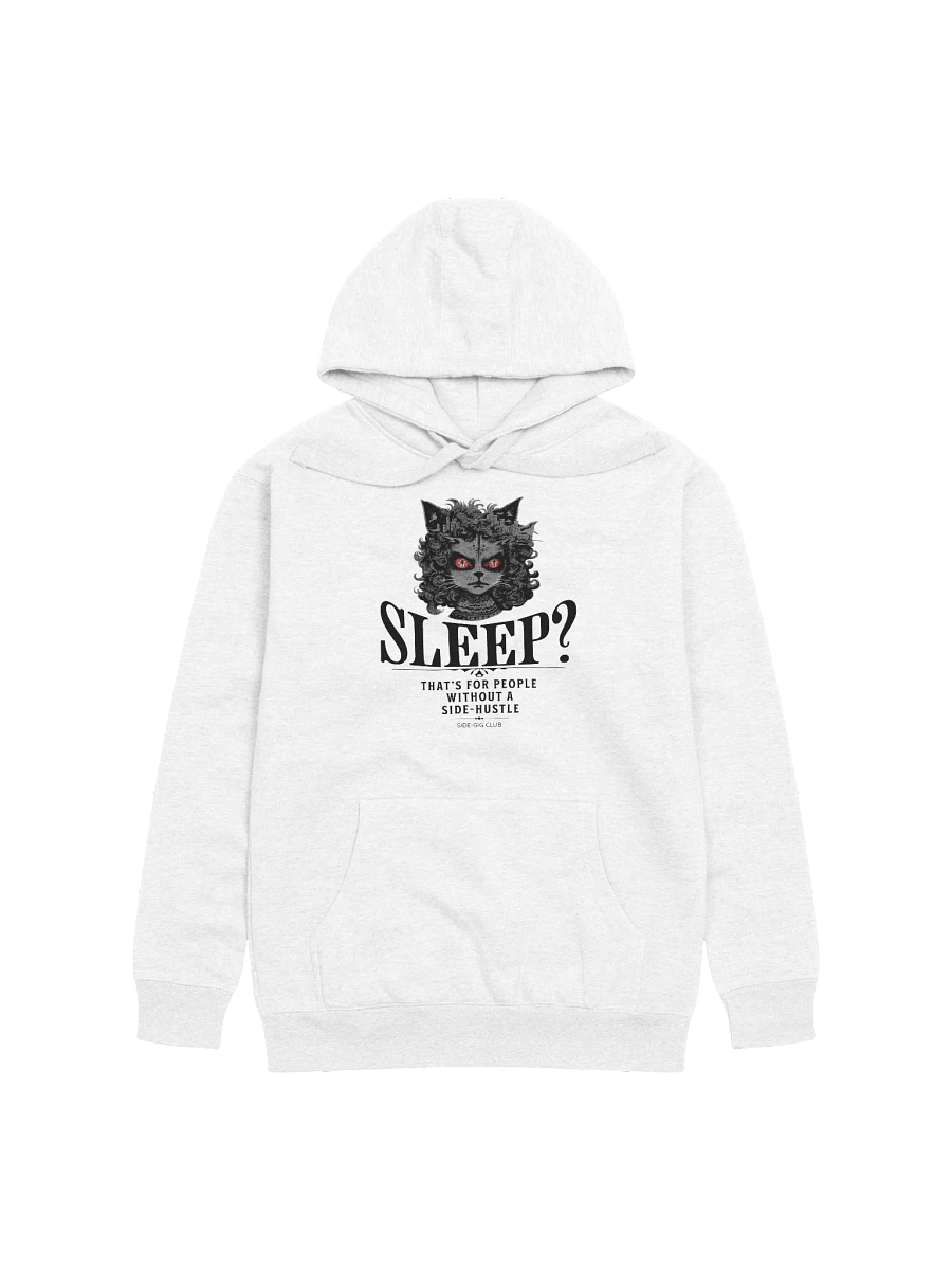 Sleepless Hustle: No Sleep, Just Side-Gigs Premium Unisex Hoodie in Vivid Black product image (2)