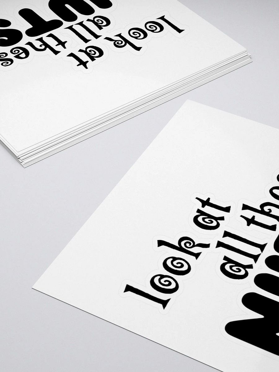 Look at all these NUTS, Sticker, Black product image (11)