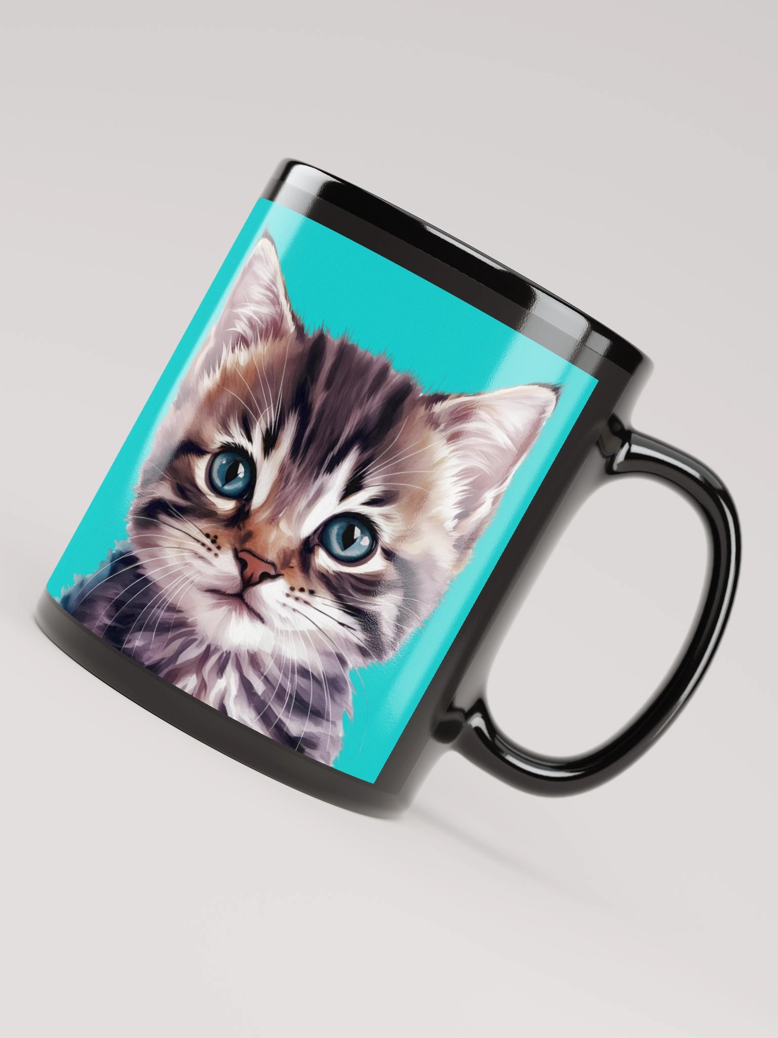 Cat Mug Turquoise product image (8)
