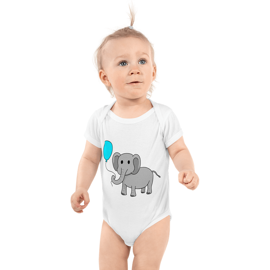 Elephant Holding Balloon Onesie product image (3)