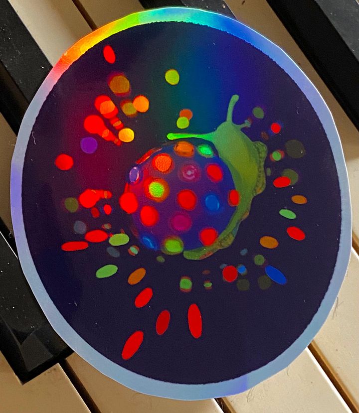 Disco Snail Holographic Sticker~!! product image (1)