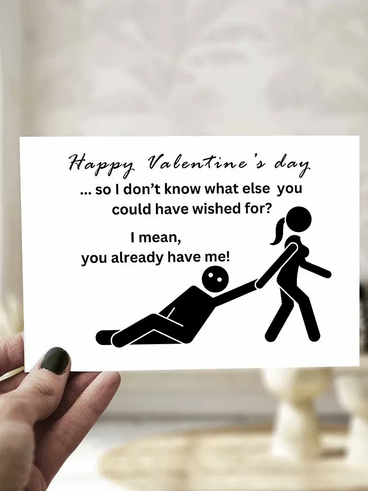 Minimalist Cheeky Valentine's Greeting Card product image (1)