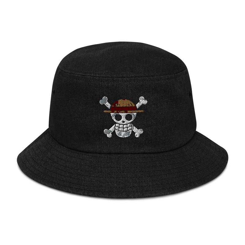 Quirky Skull Denim Bucket Hat