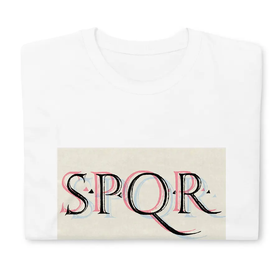 SPQR Roman Senatus Populus Que Romanus, White T-Shirt product image (2)