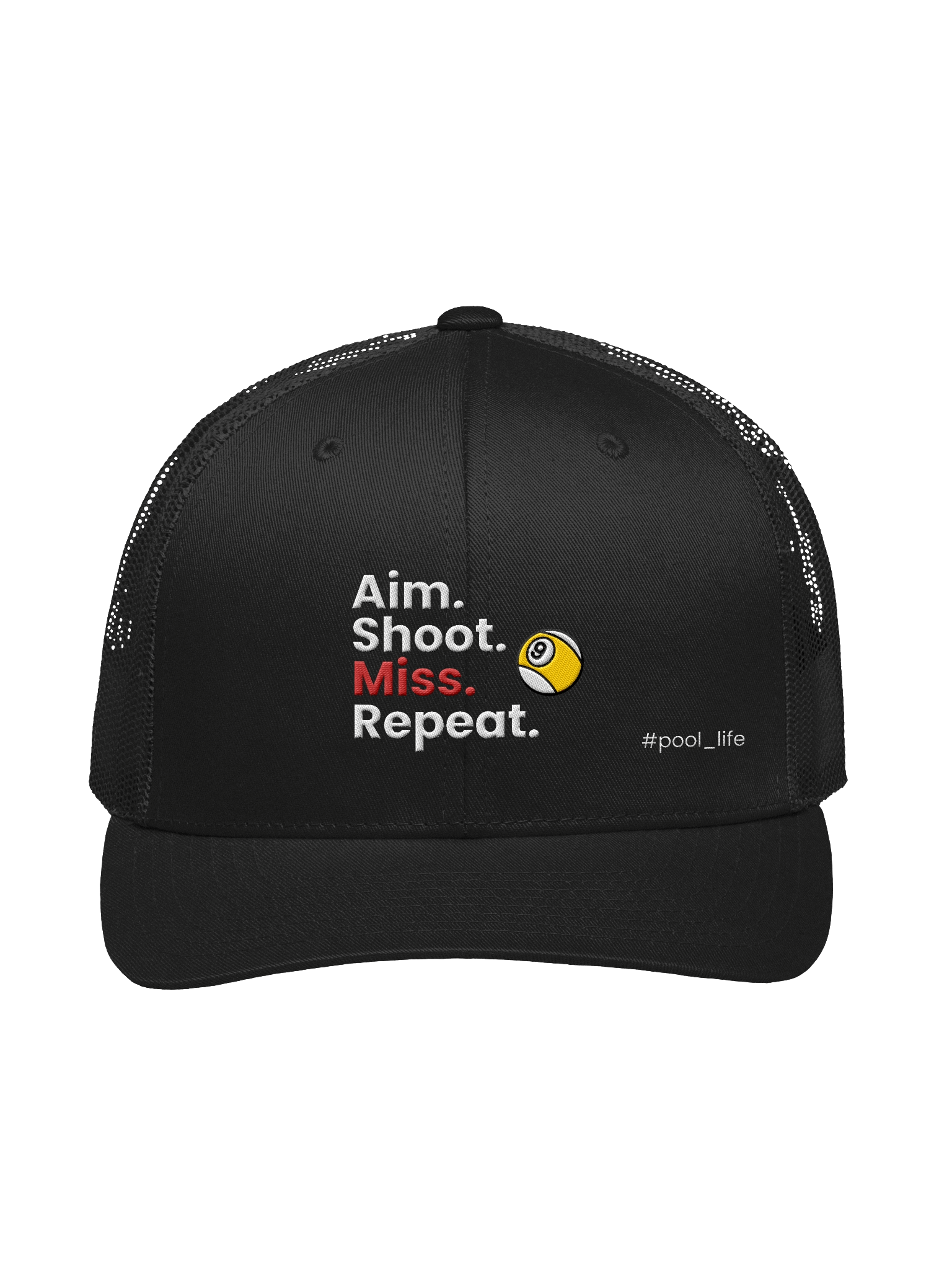9-Ball Pool Life Cap (Trucker - Black) product image (1)