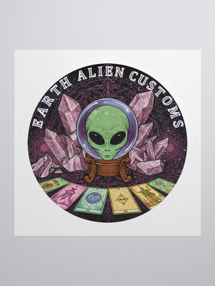 Crystal Ball Alien og design, Kiss-Cut Stickers product image (1)