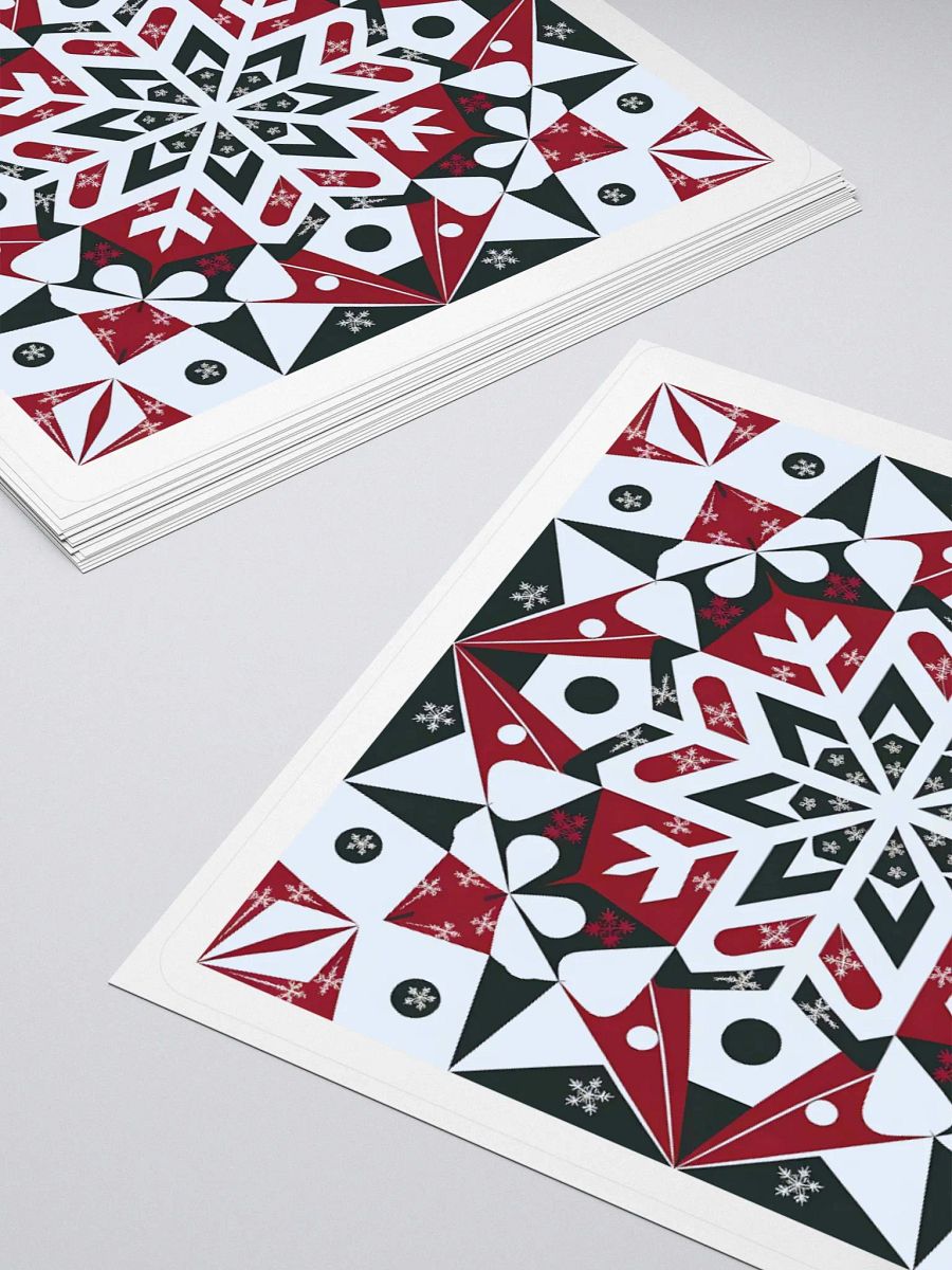 Symmetric Snowflake Kiss Cut Stickers product image (4)