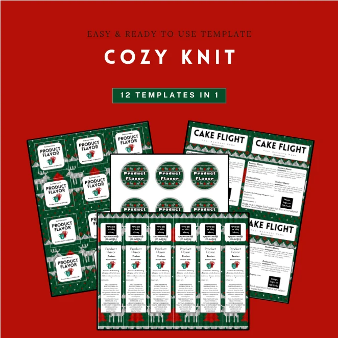 Cozy Knit Christmas Label Templates Bundle product image (1)