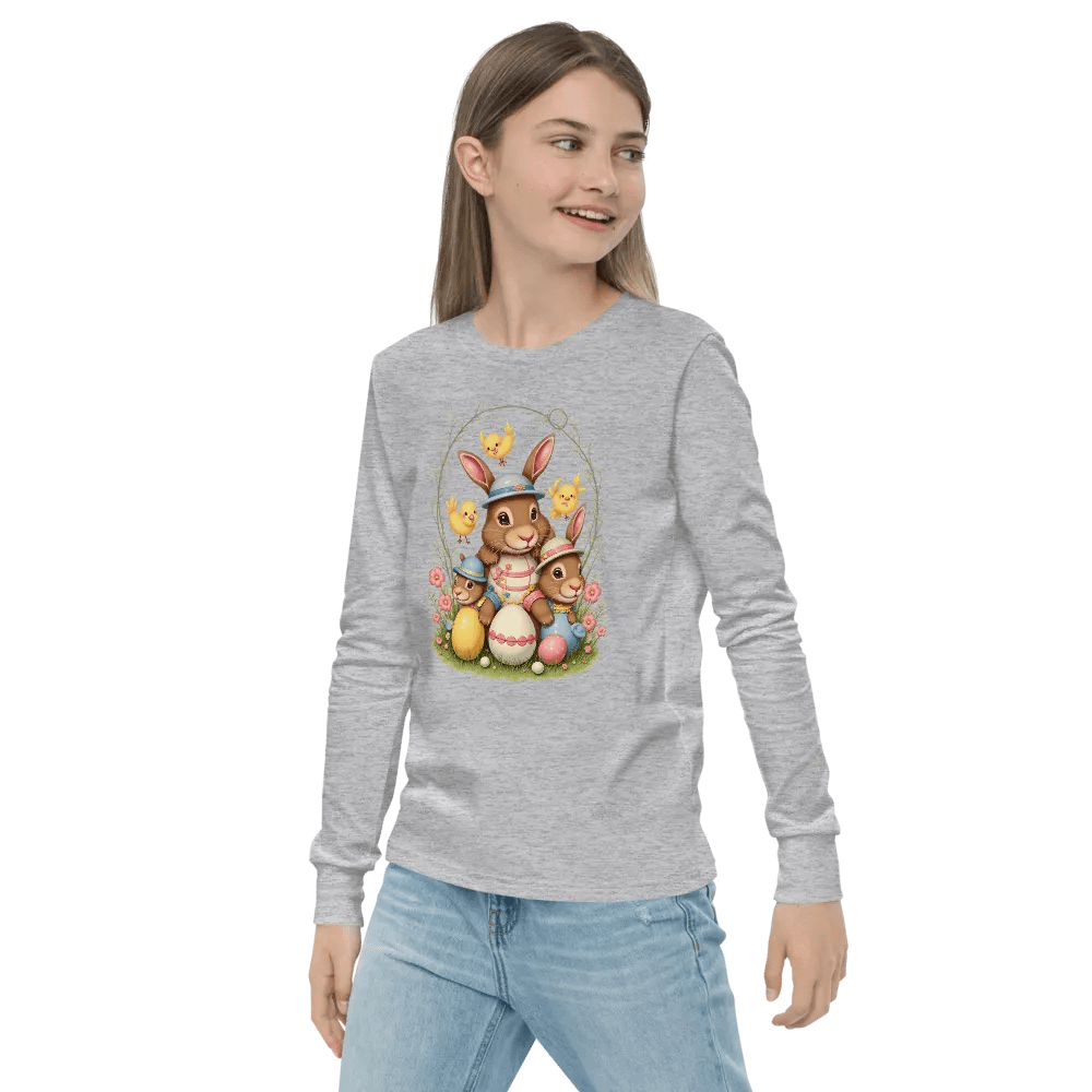 Springtime Bunnies Youth Long Sleeve Tee product image (22)