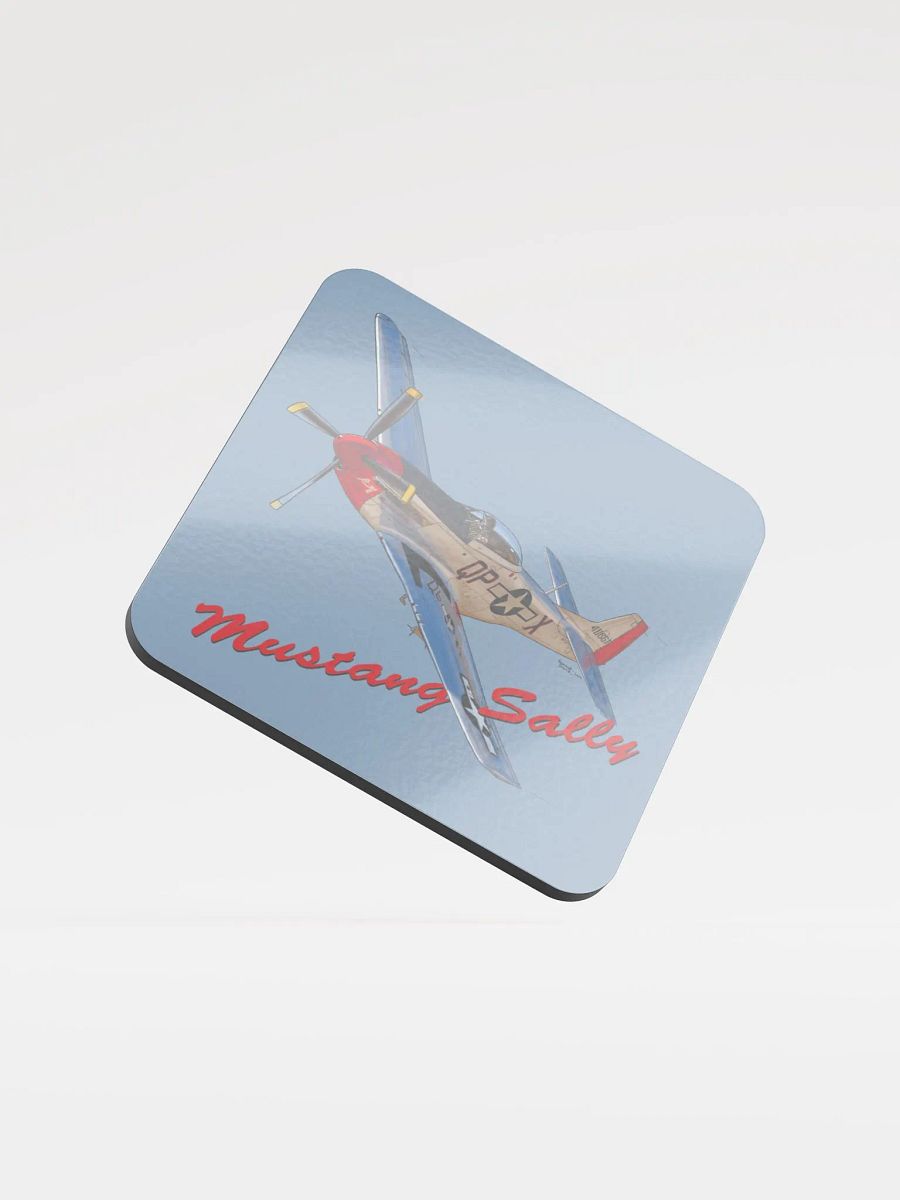 Mustang Sally Skyborne Blue Background Gloss Cork Coaster product image (1)