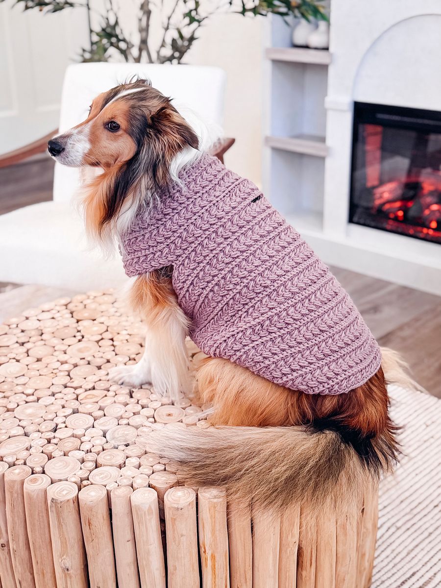 Wheat Stitch Dog Sweater Crochet Pattern in 8 Sizes product image (11)