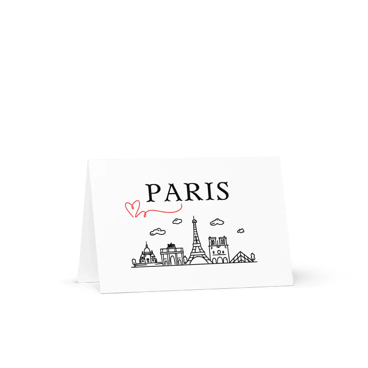 Love Paris with Monuments Greeting Card | Thank-You Note product image (2)