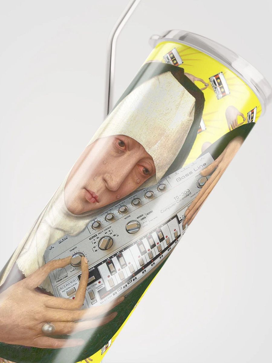 Mater Dolorosa meets Roland TB 303 by Frank Fonik, Techno EDM Stainless Steel Tumbler product image (4)